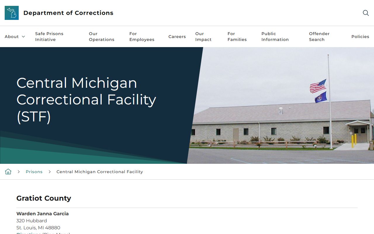 Central Michigan Correctional Facility inmate lookup and MDOC facility page